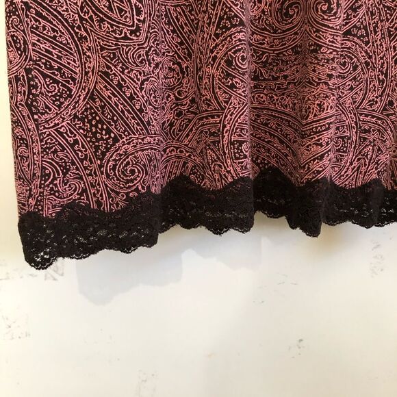 Soma COOL NIGHTS Short Sleeve Sleepshirt Pink & Brown Paisley Size Small - Picture 5 of 9